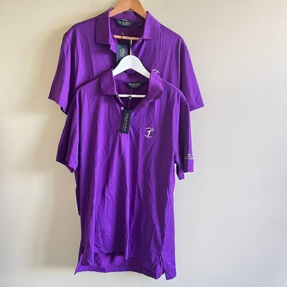 BUNDLE OF 2 NEW POLO GOLF RALPH LAUREN PERFORMANCE MENS POLO SHIRT TOP SIZE L - Picture 1 of 6